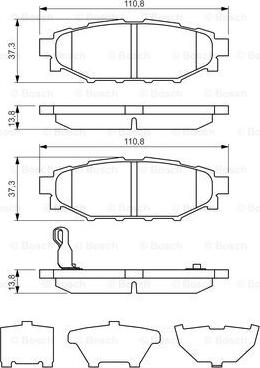 BOSCH 0 986 494 444 - Тормозные колодки, дисковые, комплект autospares.lv