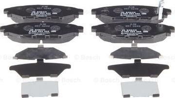 BOSCH 0 986 494 444 - Тормозные колодки, дисковые, комплект autospares.lv