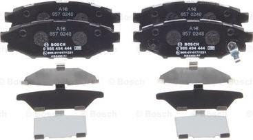 BOSCH 0 986 494 444 - Тормозные колодки, дисковые, комплект autospares.lv