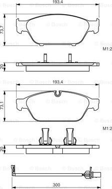 BOSCH 0 986 494 447 - Тормозные колодки, дисковые, комплект autospares.lv