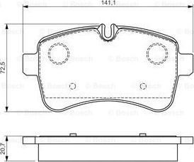 BOSCH 0 986 494 460 - Тормозные колодки, дисковые, комплект autospares.lv