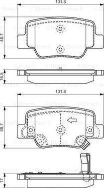 BOSCH 0 986 494 404 - Тормозные колодки, дисковые, комплект autospares.lv