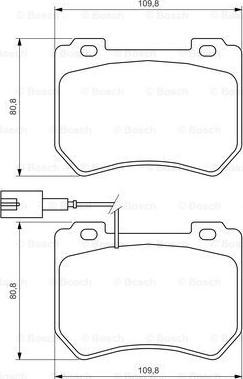 BOSCH 0 986 494 402 - Тормозные колодки, дисковые, комплект autospares.lv