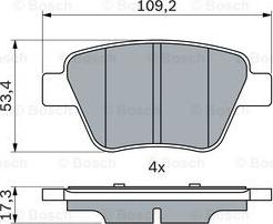 BOSCH 0 986 494 416 - Тормозные колодки, дисковые, комплект autospares.lv