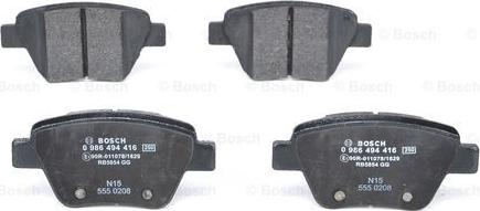 BOSCH 0 986 494 416 - Тормозные колодки, дисковые, комплект autospares.lv