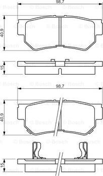 BOSCH 0 986 494 417 - Тормозные колодки, дисковые, комплект autospares.lv