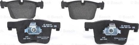 BOSCH 0 986 494 487 - Тормозные колодки, дисковые, комплект autospares.lv