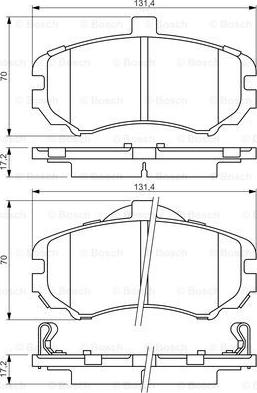 BOSCH 0 986 494 426 - Тормозные колодки, дисковые, комплект autospares.lv