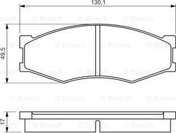 BOSCH 0 986 494 541 - Тормозные колодки, дисковые, комплект autospares.lv