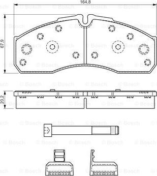 BOSCH 0 986 494 548 - Тормозные колодки, дисковые, комплект autospares.lv