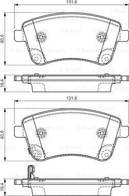 BOSCH 0 986 494 552 - Тормозные колодки, дисковые, комплект autospares.lv