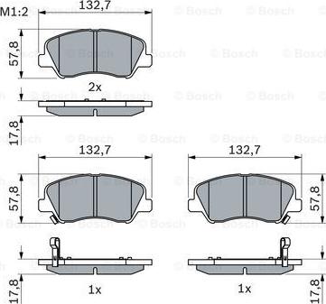 BOSCH 0 986 494 563 - Тормозные колодки, дисковые, комплект autospares.lv