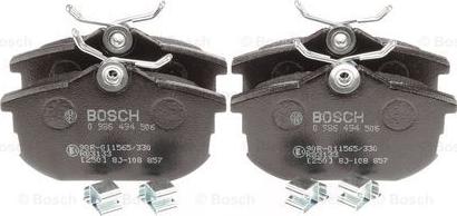 BOSCH 0 986 494 506 - Тормозные колодки, дисковые, комплект autospares.lv