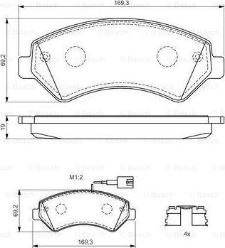 BOSCH 0 986 494 589 - Тормозные колодки, дисковые, комплект autospares.lv