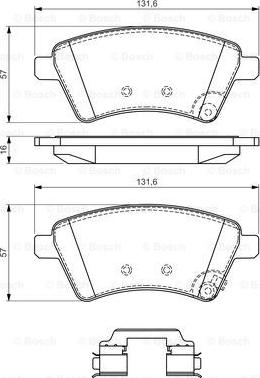 BOSCH 0 986 494 584 - Тормозные колодки, дисковые, комплект autospares.lv