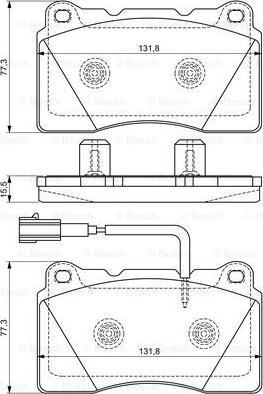 BOSCH 0 986 494 539 - Тормозные колодки, дисковые, комплект autospares.lv