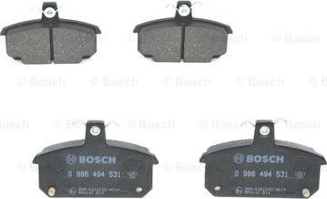 BOSCH 0 986 494 531 - Тормозные колодки, дисковые, комплект autospares.lv