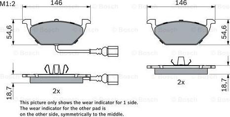 BOSCH 0 986 494 524 - Тормозные колодки, дисковые, комплект autospares.lv