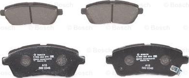 BOSCH 0 986 494 574 - Тормозные колодки, дисковые, комплект autospares.lv