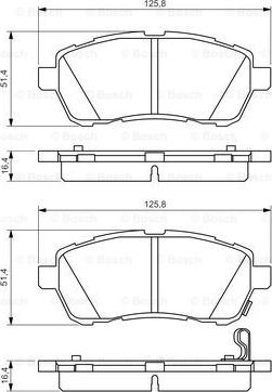 BOSCH 0 986 494 574 - Тормозные колодки, дисковые, комплект autospares.lv