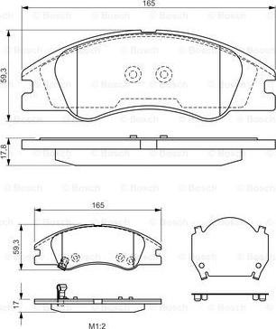 BOSCH 0 986 494 577 - Тормозные колодки, дисковые, комплект autospares.lv