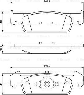 BOSCH 0 986 494 697 - Тормозные колодки, дисковые, комплект autospares.lv