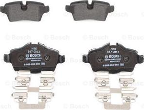 BOSCH 0 986 494 645 - Тормозные колодки, дисковые, комплект autospares.lv