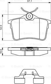 BOSCH 0 986 494 646 - Тормозные колодки, дисковые, комплект autospares.lv