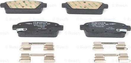 BOSCH 0 986 494 666 - Тормозные колодки, дисковые, комплект autospares.lv