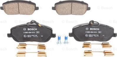 BOSCH 0 986 494 615 - Тормозные колодки, дисковые, комплект autospares.lv