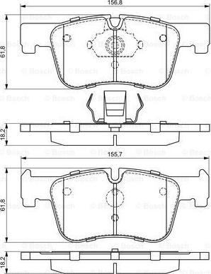 BOSCH 0 986 494 689 - Тормозные колодки, дисковые, комплект autospares.lv