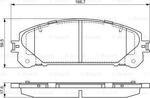 BOSCH 0 986 494 686 - Тормозные колодки, дисковые, комплект autospares.lv