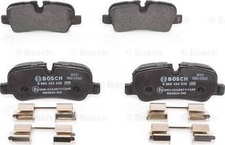 BOSCH 0 986 494 636 - Тормозные колодки, дисковые, комплект autospares.lv