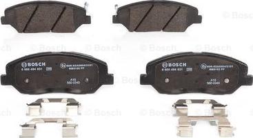 BOSCH 0 986 494 631 - Тормозные колодки, дисковые, комплект autospares.lv