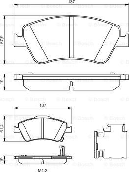 BOSCH 0 986 494 638 - Тормозные колодки, дисковые, комплект autospares.lv