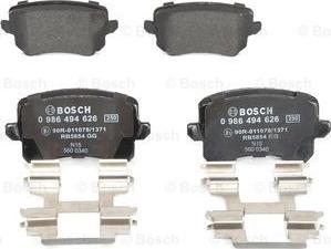 BOSCH 0 986 494 626 - Тормозные колодки, дисковые, комплект autospares.lv