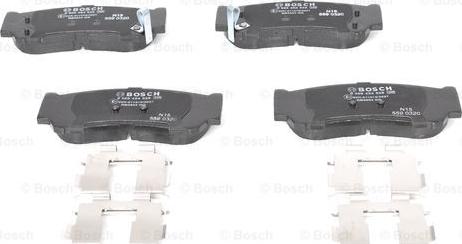 BOSCH 0 986 494 628 - Тормозные колодки, дисковые, комплект autospares.lv