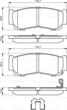 BOSCH 0 986 494 628 - Тормозные колодки, дисковые, комплект autospares.lv