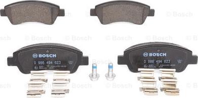 BOSCH 0 986 494 623 - Тормозные колодки, дисковые, комплект autospares.lv