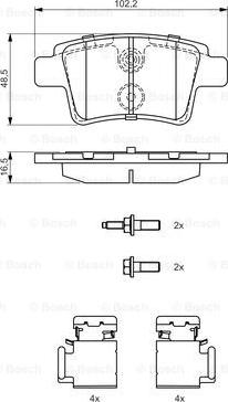 BOSCH 0 986 494 622 - Тормозные колодки, дисковые, комплект autospares.lv