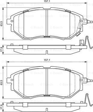 BOSCH 0 986 494 679 - Тормозные колодки, дисковые, комплект autospares.lv