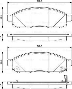 BOSCH 0 986 494 673 - Тормозные колодки, дисковые, комплект autospares.lv