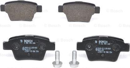 BOSCH 0 986 494 099 - Тормозные колодки, дисковые, комплект autospares.lv