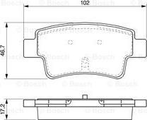 BOSCH 0 986 494 094 - Тормозные колодки, дисковые, комплект autospares.lv