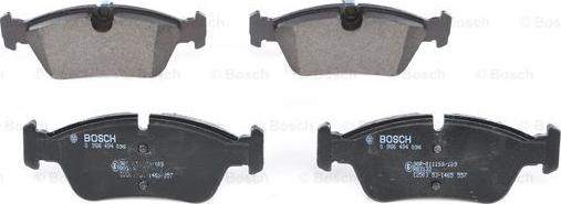 BOSCH 0 986 494 096 - Тормозные колодки, дисковые, комплект autospares.lv