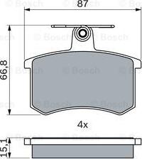 BOSCH 0 986 494 059 - Тормозные колодки, дисковые, комплект autospares.lv