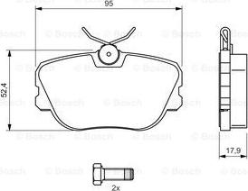 BOSCH 0 986 494 058 - Тормозные колодки, дисковые, комплект autospares.lv