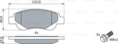 BOSCH 0 986 494 065 - Тормозные колодки, дисковые, комплект autospares.lv