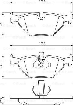 BOSCH 0 986 494 009 - Тормозные колодки, дисковые, комплект autospares.lv