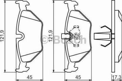 BOSCH 986424459 - Тормозные колодки, дисковые, комплект autospares.lv